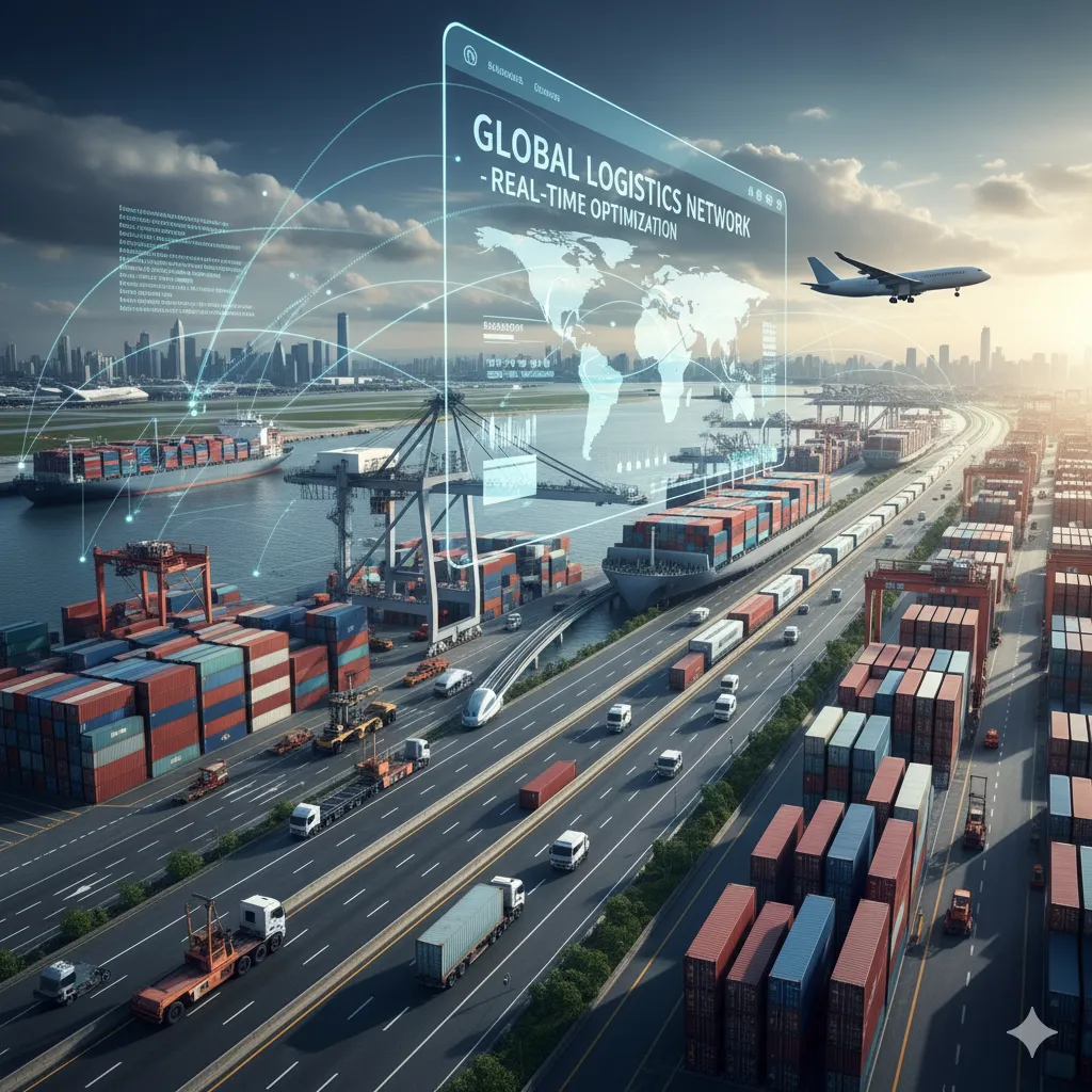 Large shipping port